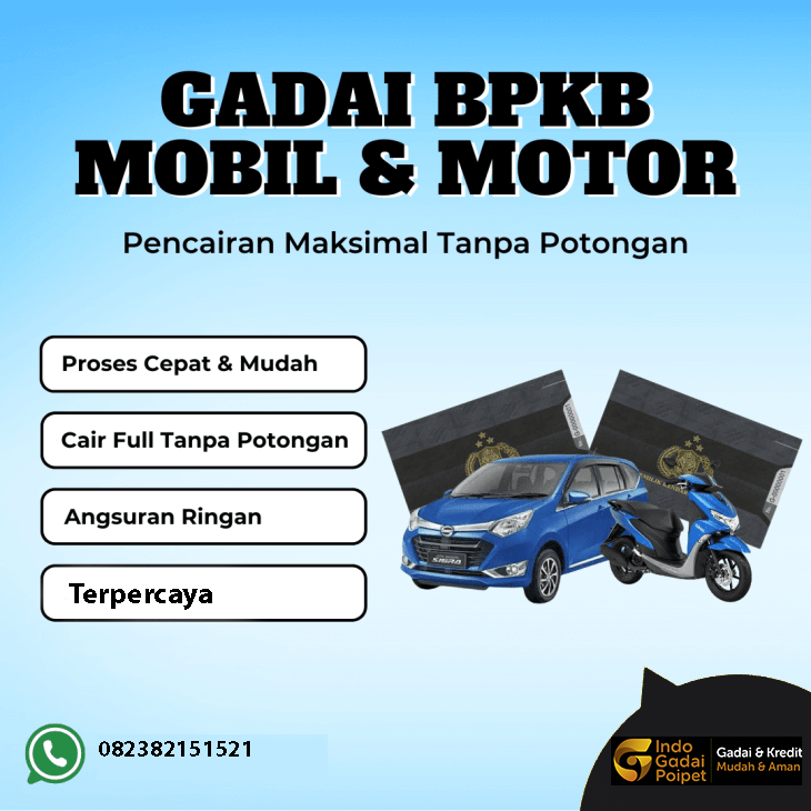 Persyaratan tempat Gadai BPKB Motor dan Mobil